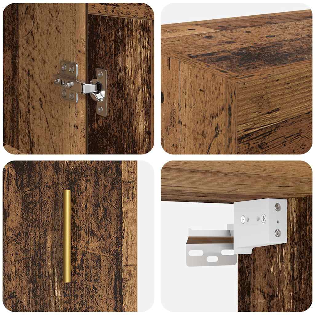 Vægskab Gammelt træ 69,5 x 34 x 90 cm Konstrueret træ