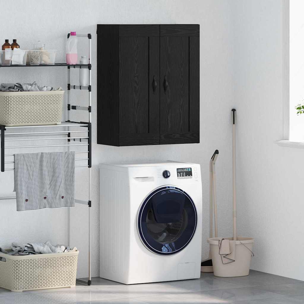 Vægskab Sort eg 69,5 x 34 x 90 cm Konstrueret træ