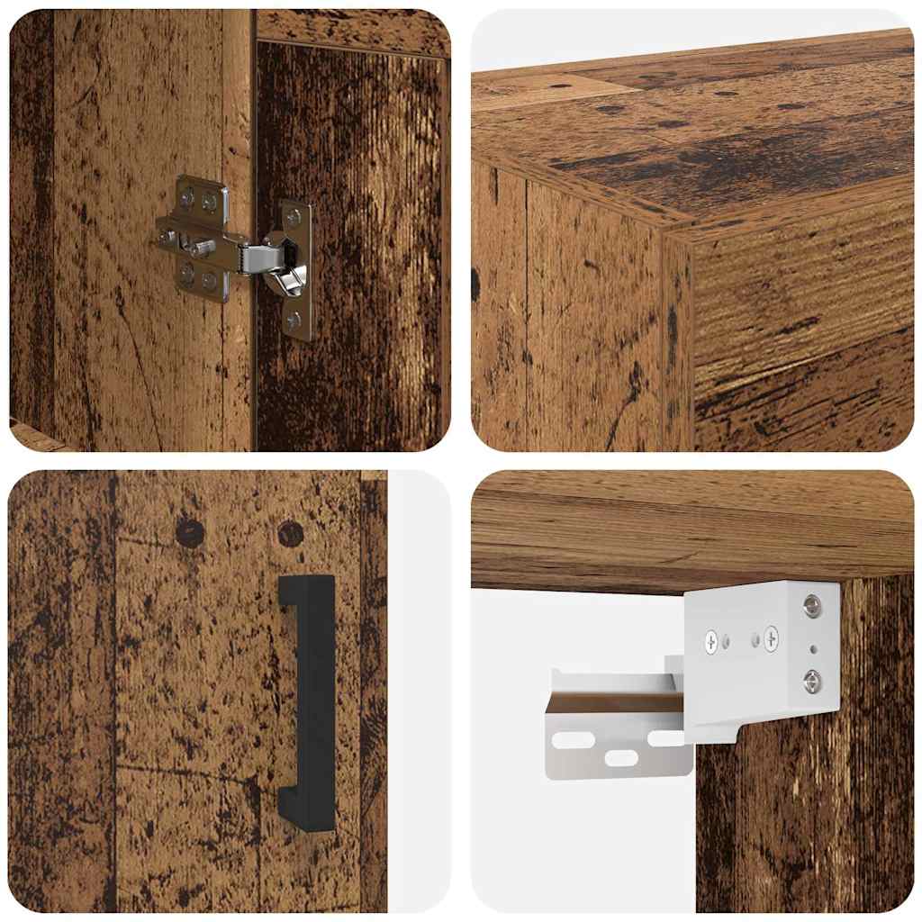 Vægskab Gammelt træ 69,5 x 34 x 90 cm Konstrueret træ