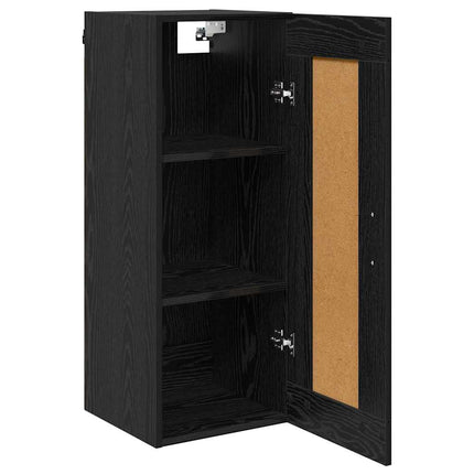 Vægskab Sort eg 34,5 x 34 x 90 cm Konstrueret træ