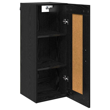 Vægskab Sort eg 34,5 x 34 x 90 cm Konstrueret træ