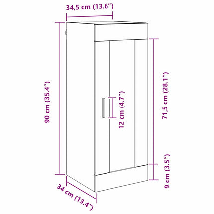 Vægskab Gammelt træ 34,5 x 34 x 90 cm Konstrueret træ