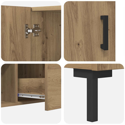 Sideboard Artisan Egetræ 100 x 36 x 60 cm Konstrueret træ