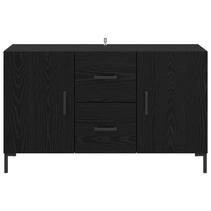 Sideboard med skuffe Sort eg 100 x 36 x 60 cm Konstrueret træ