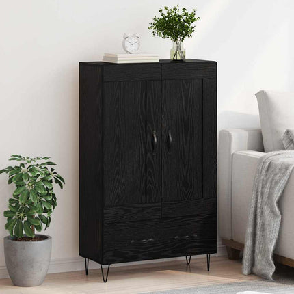 Highboard Sort eg 69,5 x 31 x 115 cm Konstrueret træ