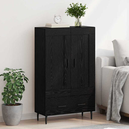 Highboard Sort eg 69,5 x 31 x 115 cm Konstrueret træ