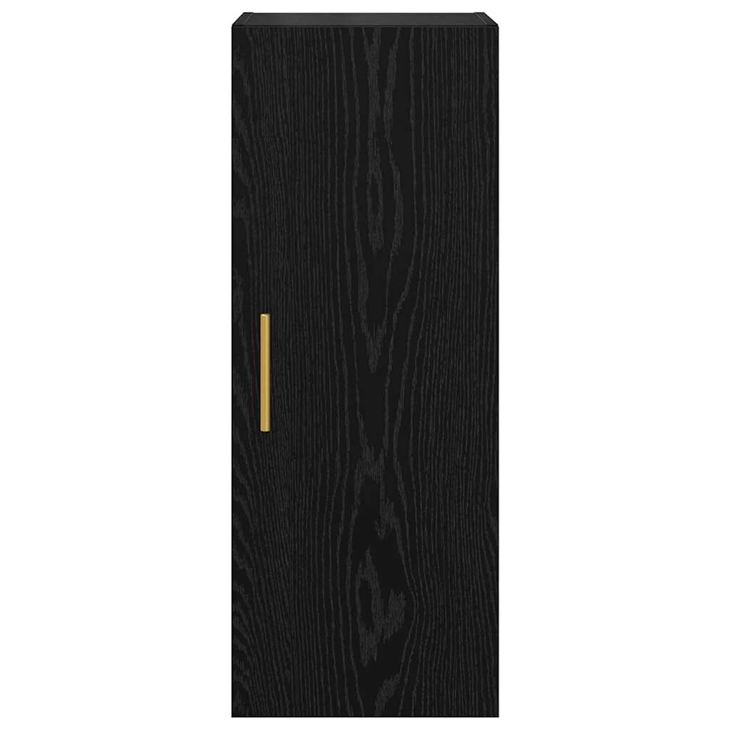 Vægskab Sort eg 34,5 x 34 x 90 cm Konstrueret træ