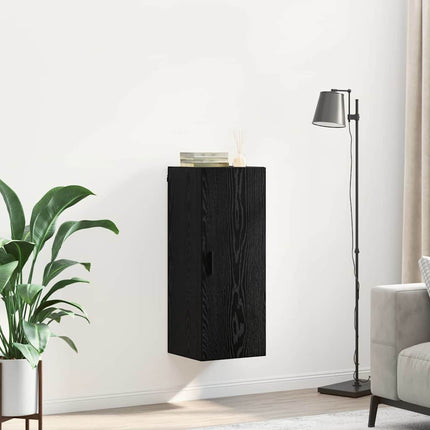 Vægskab Sort eg 34,5 x 34 x 90 cm Konstrueret træ