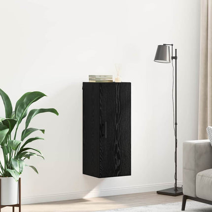 Vægskab Sort eg 34,5 x 34 x 90 cm Konstrueret træ