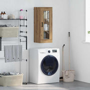 Vægskab Artisan Egetræ 34,5 x 34 x 90 cm Ingeniørtræ og glas