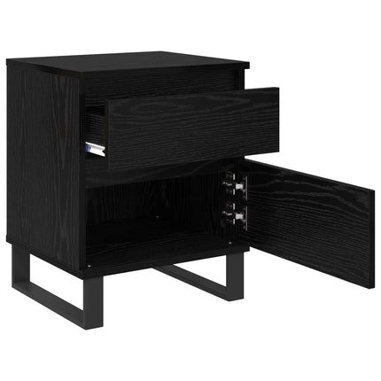 Natskab 2 pcs Sort eg 40 x 35 x 50 cm Konstrueret træ
