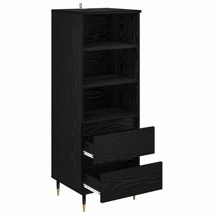 Highboard Sort eg 40 x 36 x 110 cm Konstrueret træ