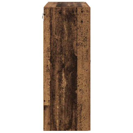 Vægskab Gammelt træ 69,5 x 34 x 90 cm Ingeniørtræ og glas