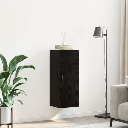 Vægskab Sort eg 34,5 x 34 x 90 cm Konstrueret træ