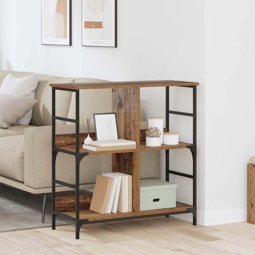 Bogreol Gammelt træ 78,5 x 33 x 82 cm Konstrueret træ