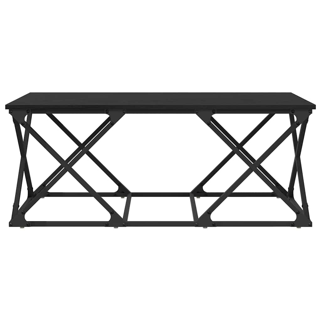 Sofabord Sort eg 100 x 49 x 40 cm Konstrueret træ