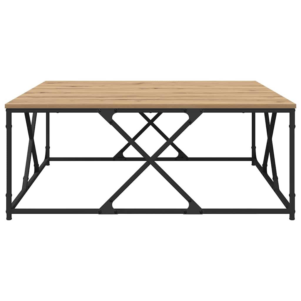 Sofabord Artisan Egetræ 100 x 100 x 40 cm Konstrueret træ