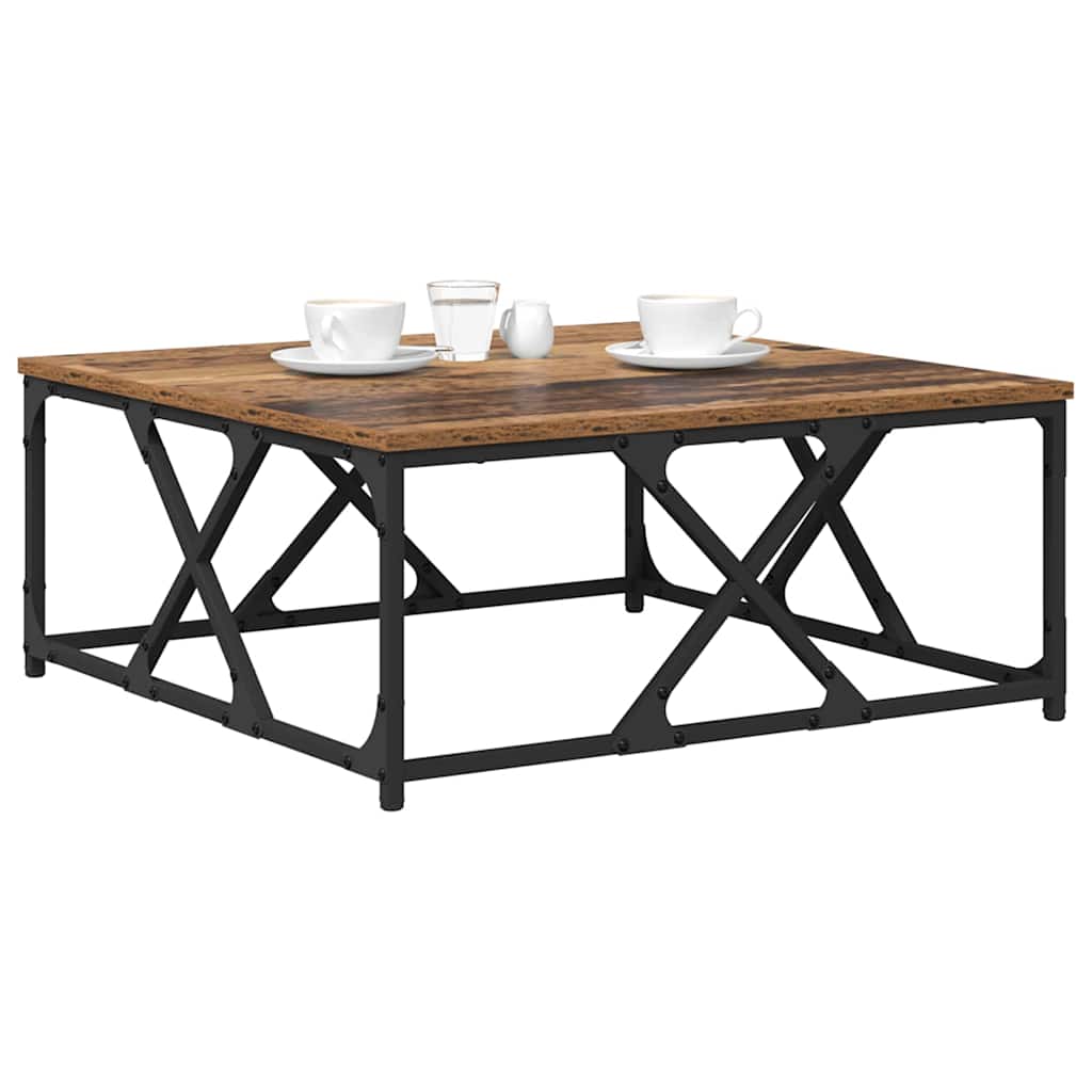 Sofabord Gammelt træ 70 x 70 x 30 cm Konstrueret træ