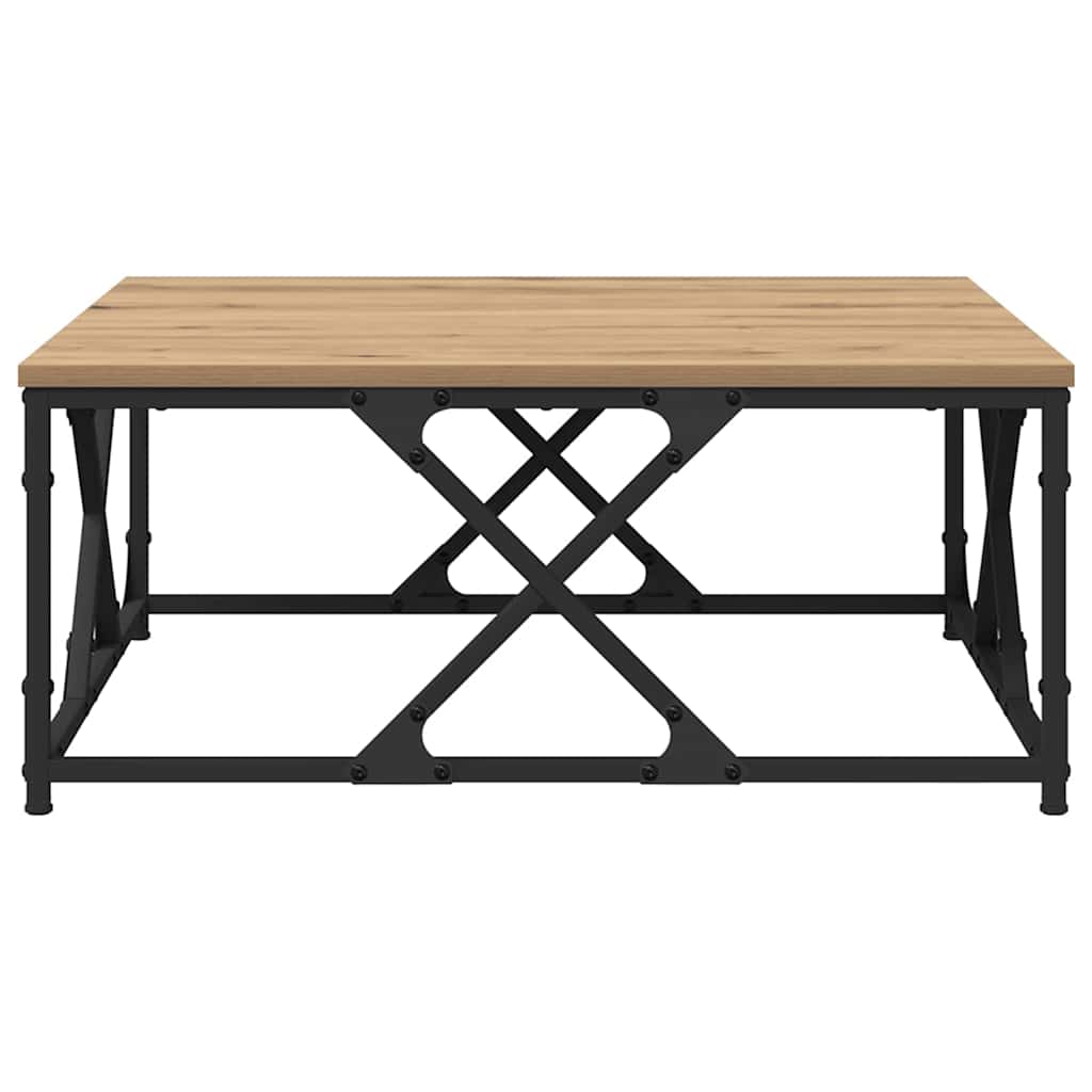 Sofabord Artisan Egetræ 70 x 70 x 30 cm Konstrueret træ