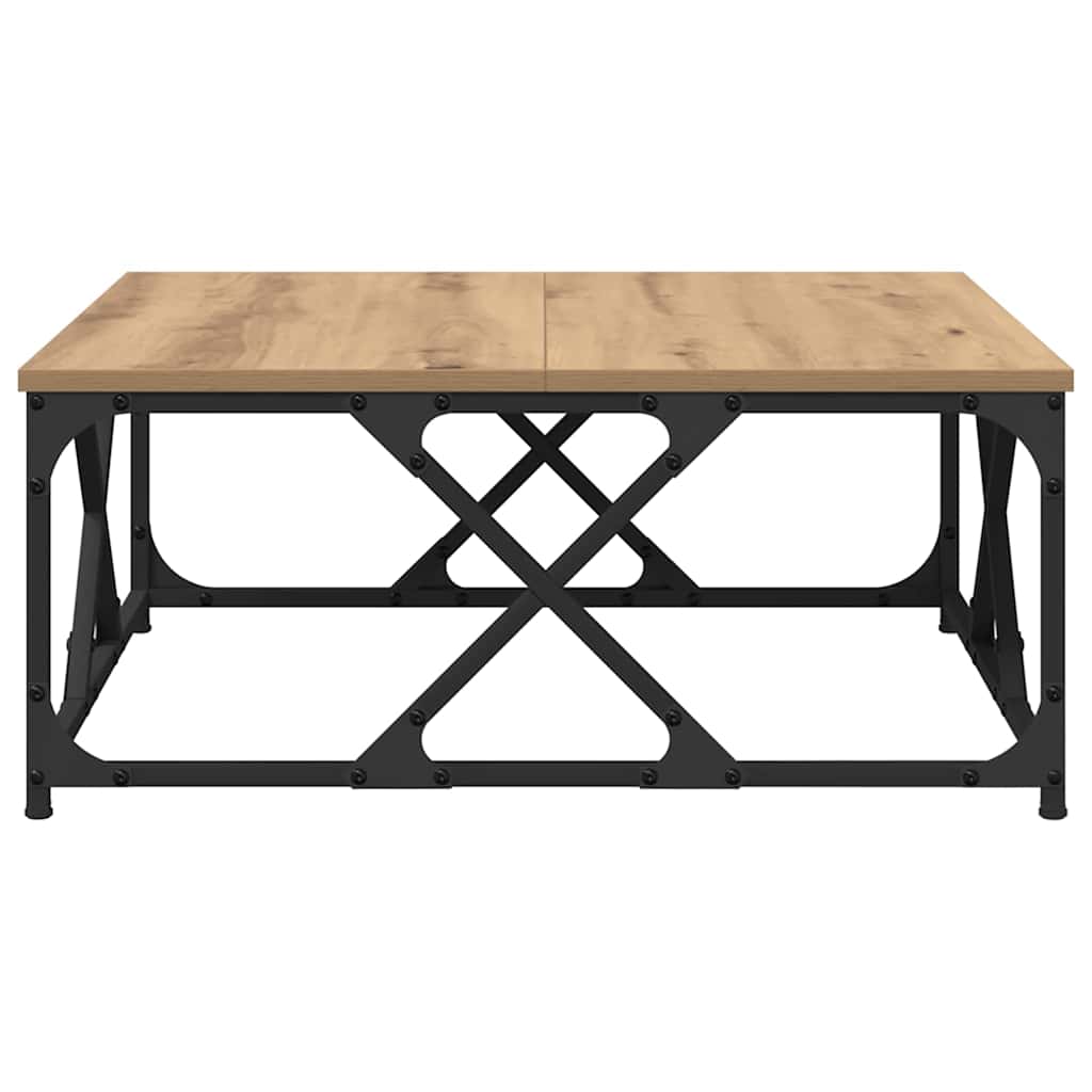 Sofabord Artisan Egetræ 70 x 70 x 30 cm Konstrueret træ