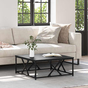 Sofabord Sort eg 70 x 70 x 30 cm Konstrueret træ