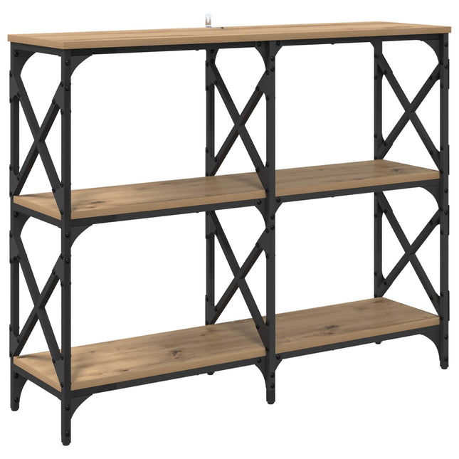 Konsolbord Artisan Egetræ 100 x 28 x 80,5 cm Konstrueret træ