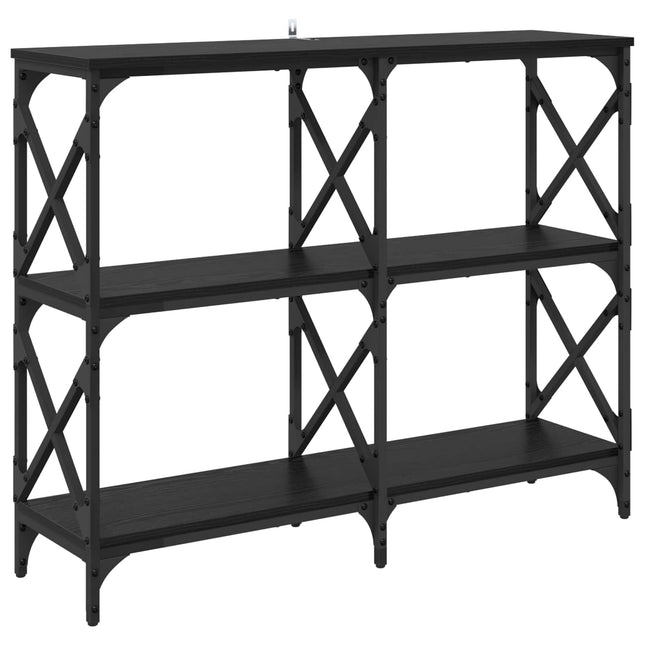 Konsolbord Sort eg 100 x 28 x 80,5 cm Konstrueret træ