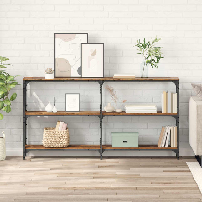 Konsolbord Gammelt træ 156 x 28 x 80,5 cm Konstrueret træ