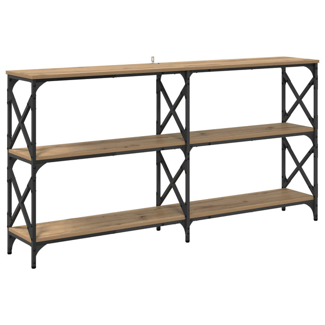 Konsolbord Artisan Egetræ 156 x 28 x 80,5 cm Konstrueret træ
