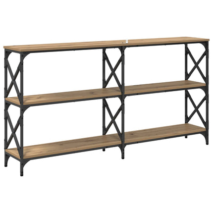 Konsolbord Artisan Egetræ 156 x 28 x 80,5 cm Konstrueret træ