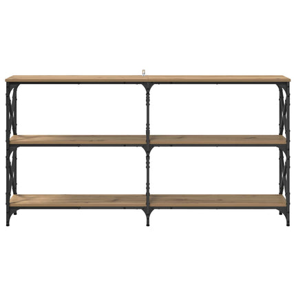 Konsolbord Artisan Egetræ 156 x 28 x 80,5 cm Konstrueret træ