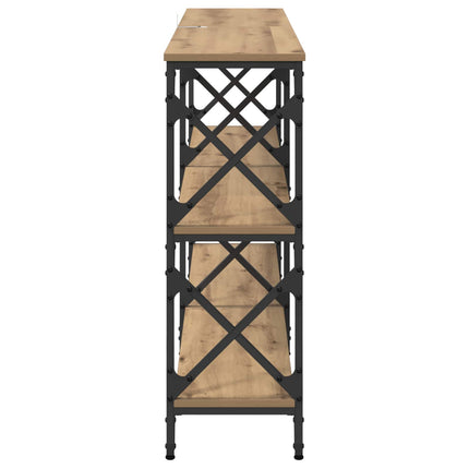 Konsolbord Artisan Egetræ 156 x 28 x 80,5 cm Konstrueret træ