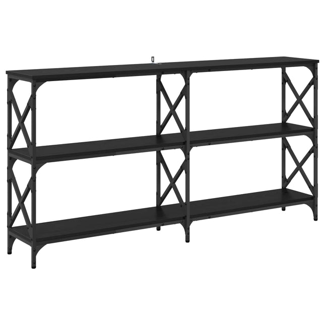 Konsolbord Sort eg 156 x 28 x 80,5 cm Konstrueret træ