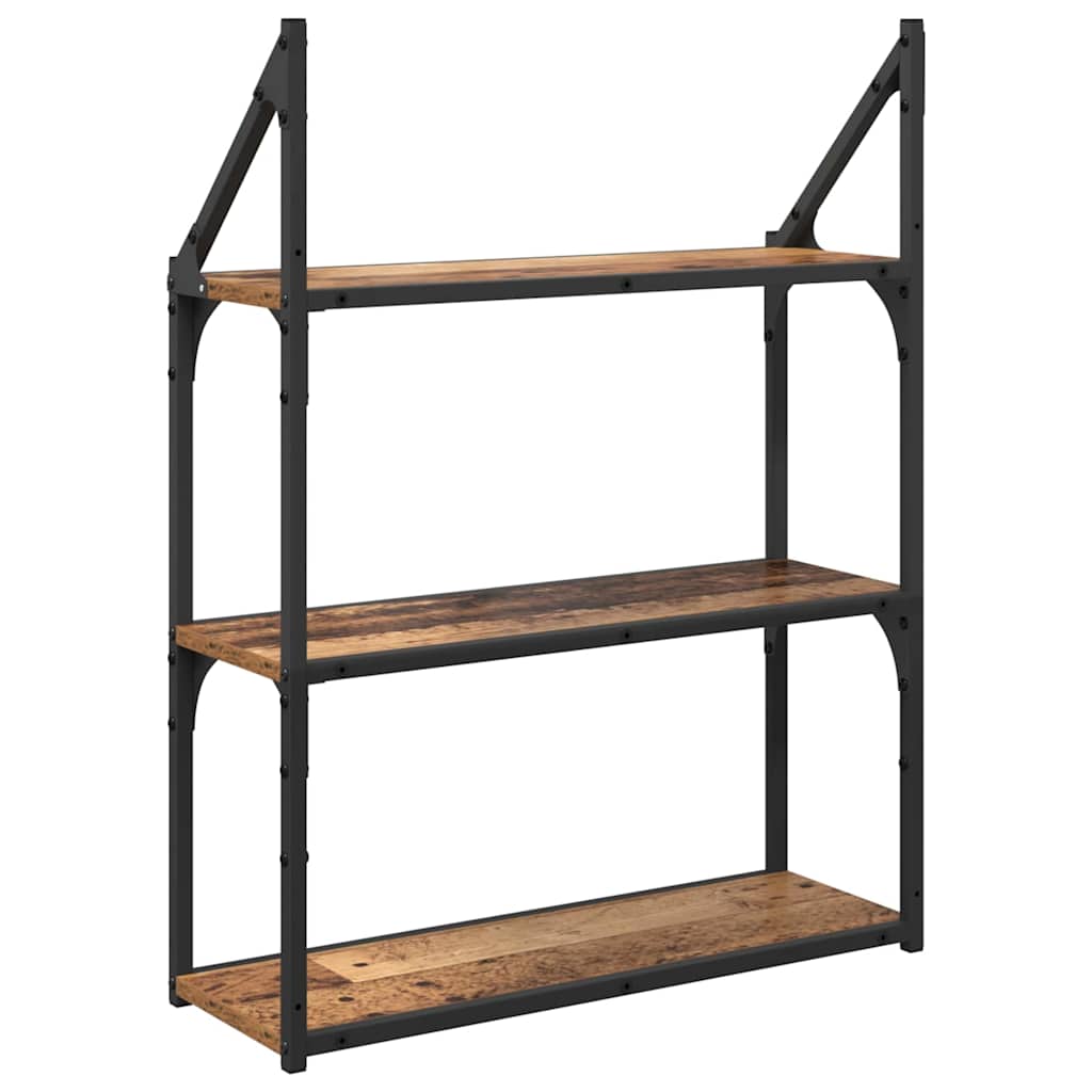Væghylde Gammelt træ 60 x 21 x 78,5 cm Konstrueret træ