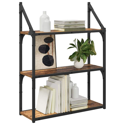 Væghylde Gammelt træ 60 x 21 x 78,5 cm Konstrueret træ