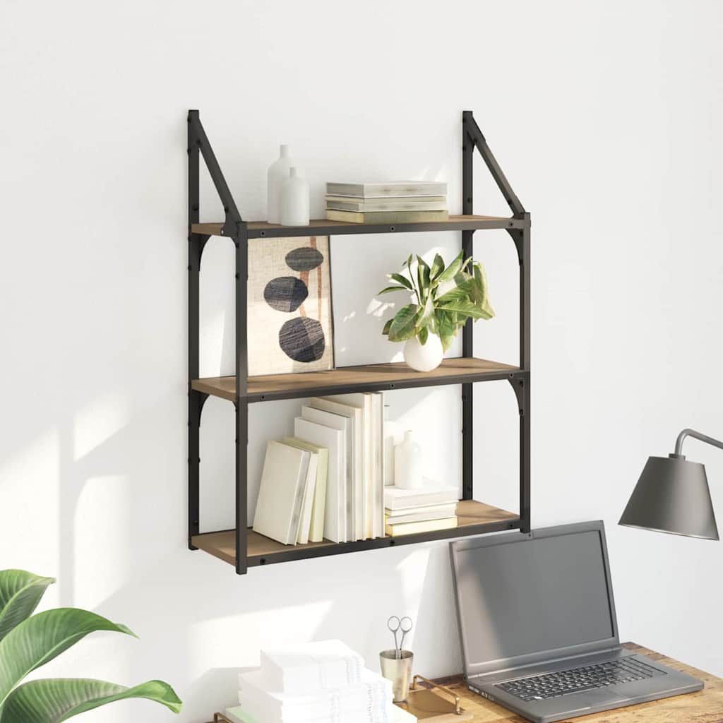 Væghylde Artisan Egetræ 60 x 21 x 78,5 cm Konstrueret træ