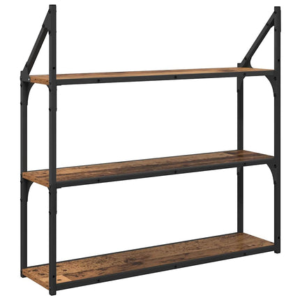 Væghylde Gammelt træ 80 x 21 x 78,5 cm Konstrueret træ