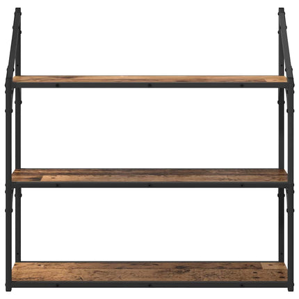 Væghylde Gammelt træ 80 x 21 x 78,5 cm Konstrueret træ