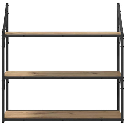 Væghylde Artisan Egetræ 80 x 21 x 78,5 cm Konstrueret træ