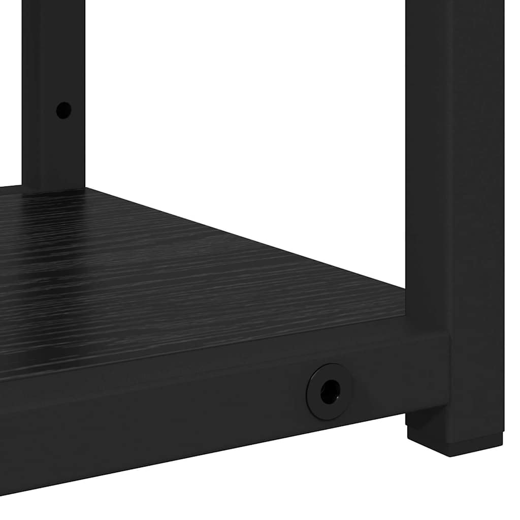 Væghylde med hylde Sort eg 80 x 21 x 78,5 cm Konstrueret træ