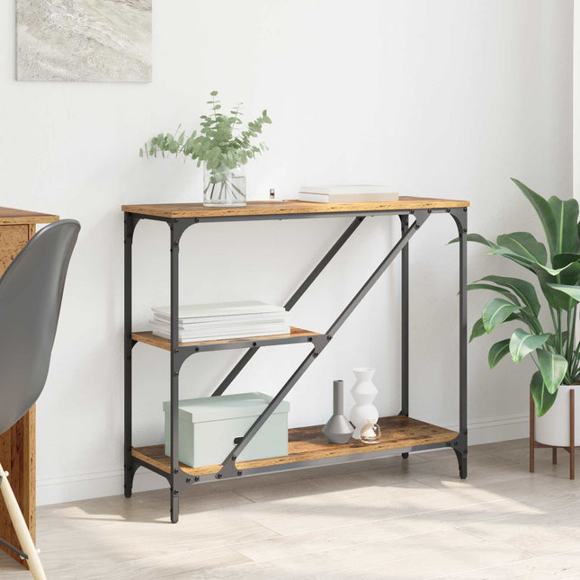 Konsolbord Gammelt træ 88,5 x 30 x 75 cm Konstrueret træ