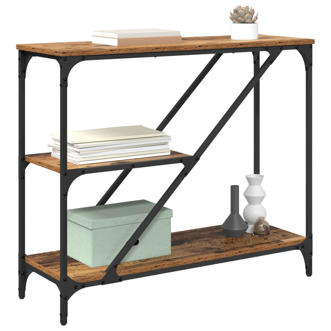 Konsolbord Gammelt træ 88,5 x 30 x 75 cm Konstrueret træ