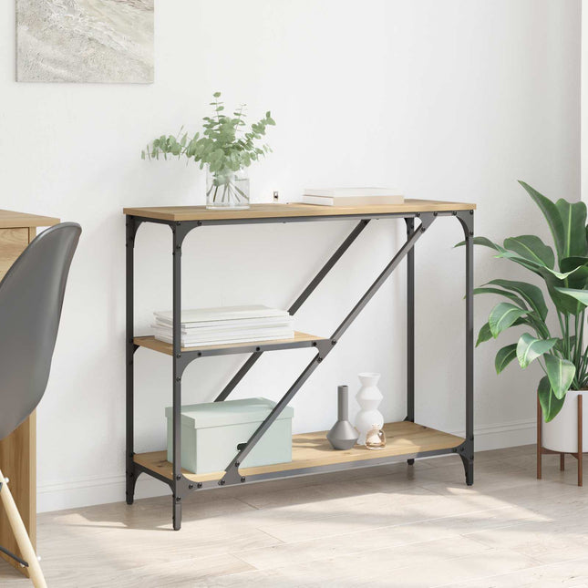 Konsolbord Artisan Egetræ 88,5 x 30 x 75 cm Konstrueret træ