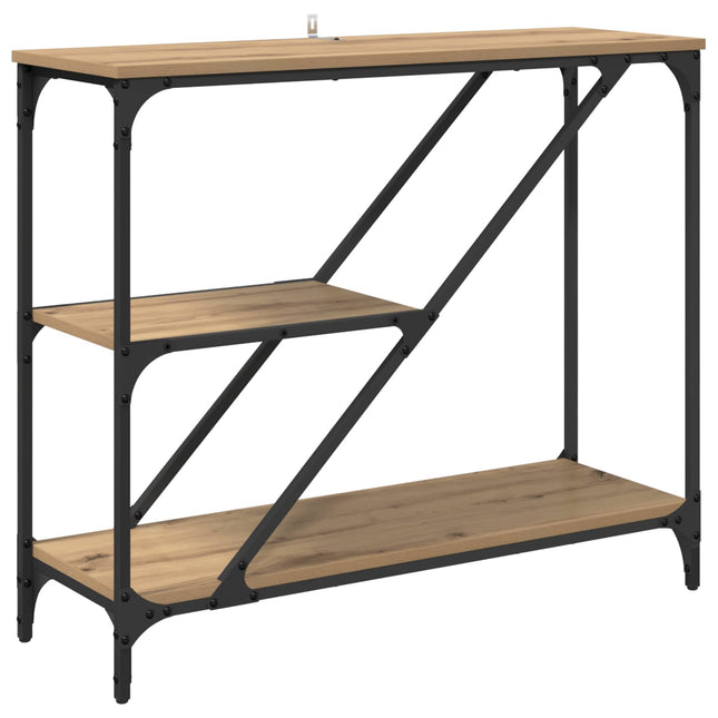 Konsolbord Artisan Egetræ 88,5 x 30 x 75 cm Konstrueret træ