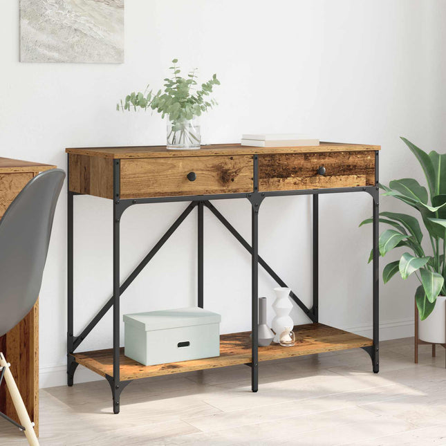 Konsolbord Gammelt træ 100 x 39 x 78,5 cm Konstrueret træ
