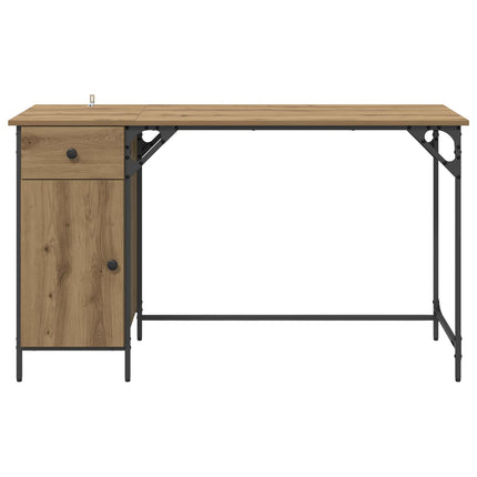 Computerbord Artisan Egetræ Konstrueret træ 131 x 48 x 75 cm