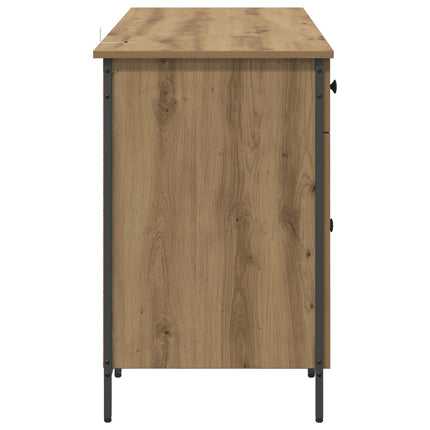 Computerbord Artisan Egetræ Konstrueret træ 131 x 48 x 75 cm