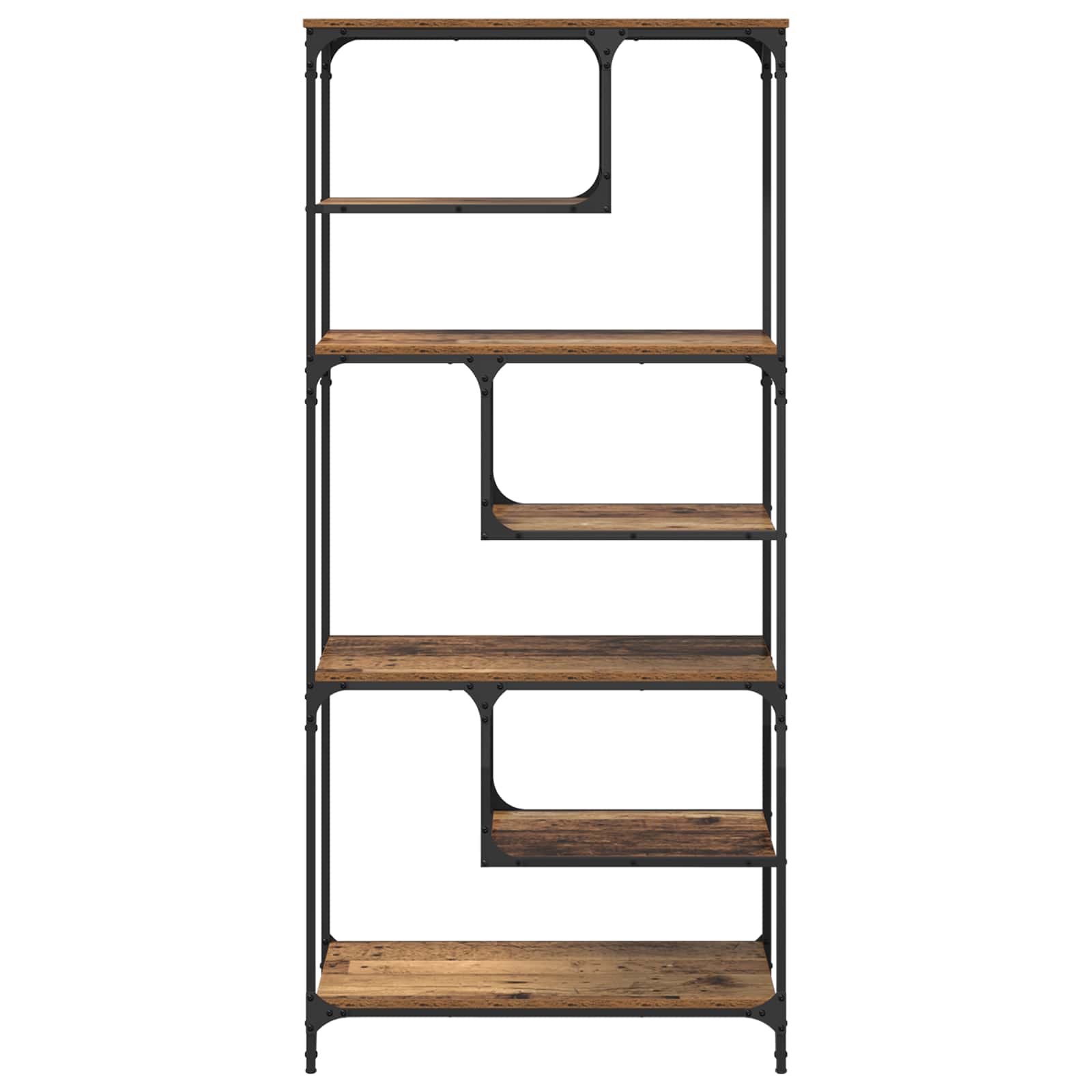Bogreol Gammelt træ 81 x 36 x 176 cm Konstrueret træ