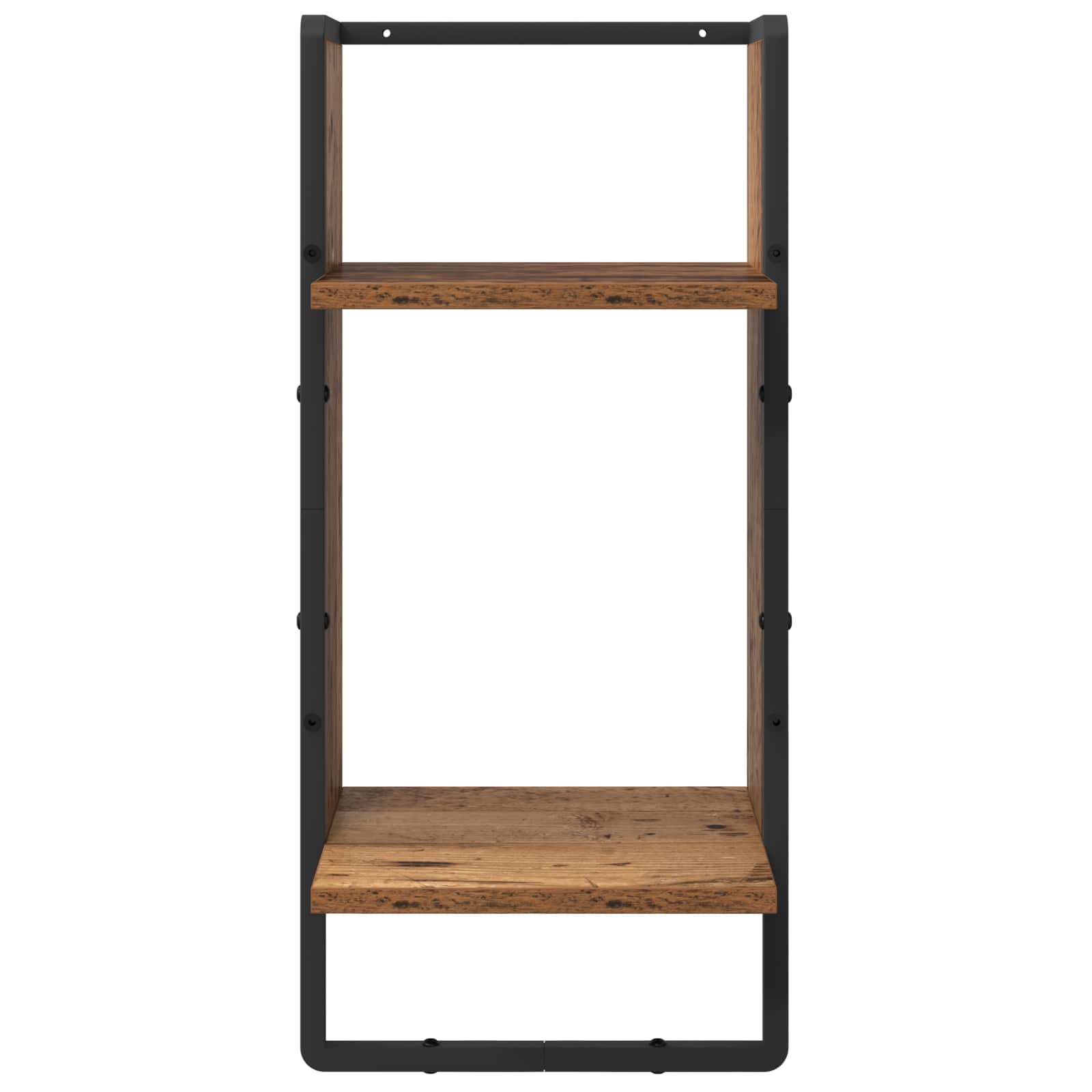 Væghyldesæt 4 pcs Gammelt træ 65 x 25 x 30 cm Konstrueret træ