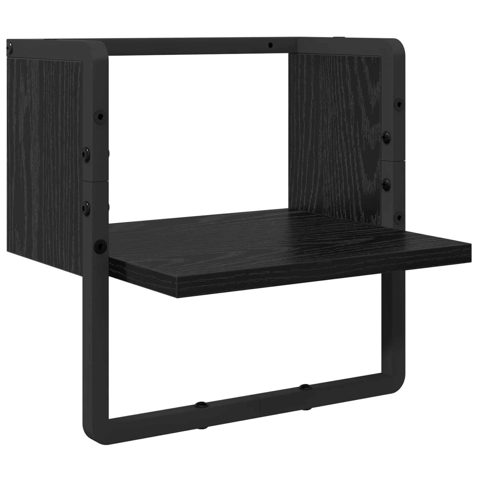 Væghyldesæt 6 pcs Sort eg 100 x 25 x 30 cm Konstrueret træ